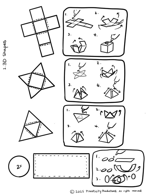 3D shapes stencil